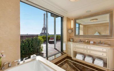 Shangri-La Paris hotel with Eiffel Tower view